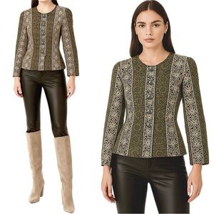 Vintage Leslie Fay Button Down Blazer Blouse